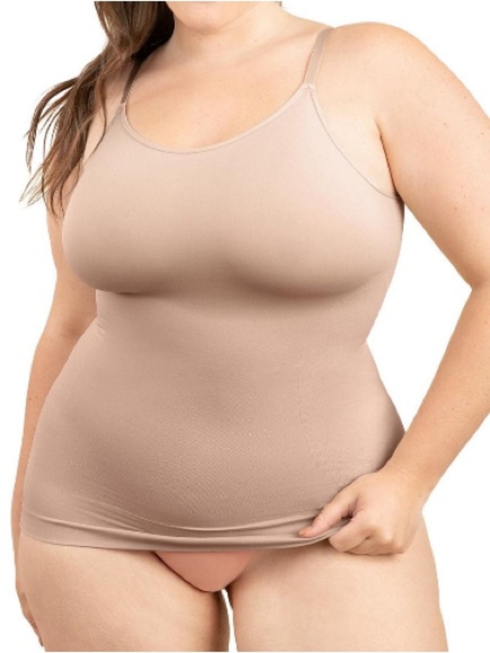 🔥10 for $100🔥 NWT Shapermint scoop neck shaper cami size XL crem/beige